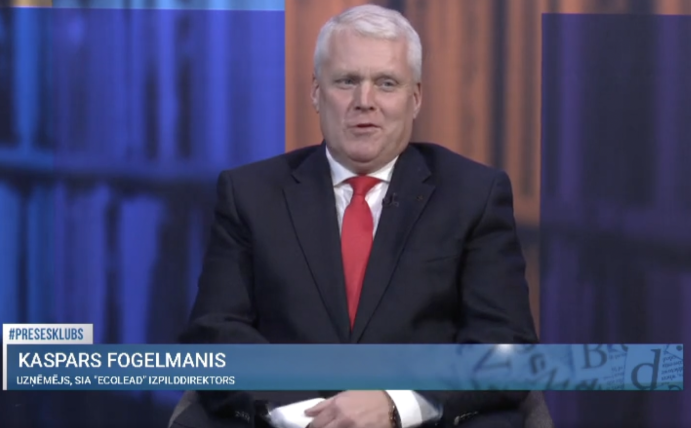 EcoLead izpilddirektors Kaspars Fogelmanis piedalās TV24 raidījumā “Preses klubs”
